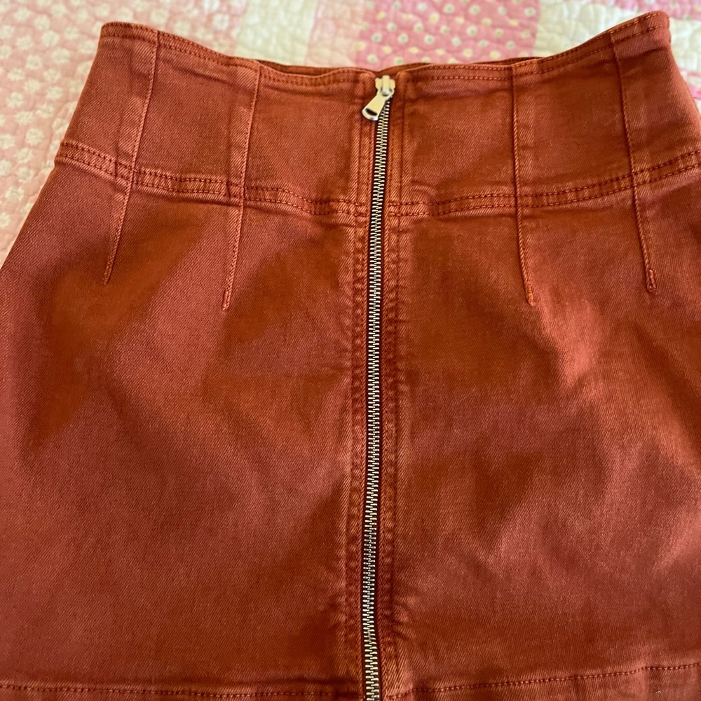 We The Free Zip Front Mini Skirt -